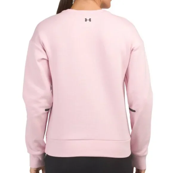 Under Armour Unstoppable Fleece Crewneck Sweatshirt Pink XXL NWT - Picture 3 of 6